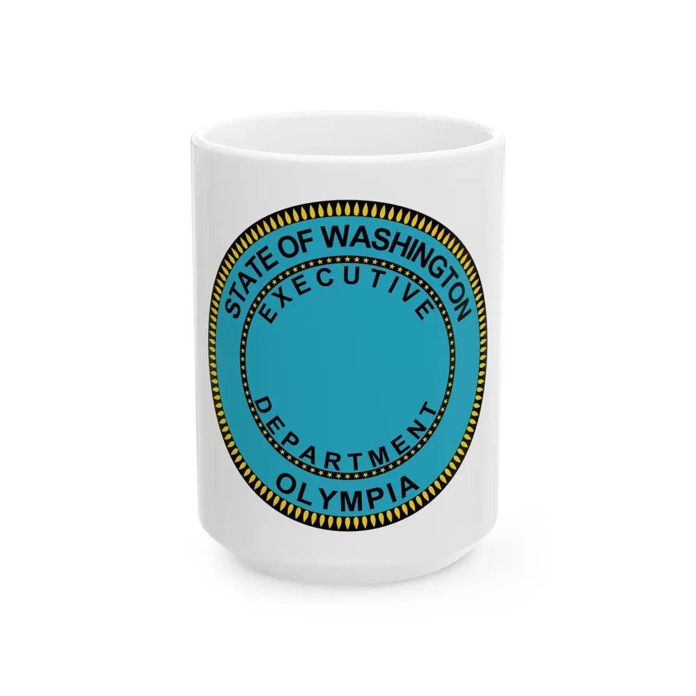 Seal of the Executive Department of Washington - White Coffee Mug-15oz-Go Mug Yourself