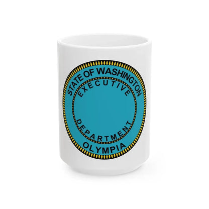 Seal of the Executive Department of Washington - White Coffee Mug 15oz - Go Mug Yourself