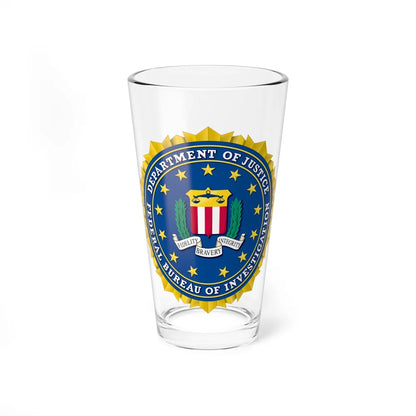 Seal of the Federal Bureau of Investigation - Pint Glass 16oz-16oz-Go Mug Yourself