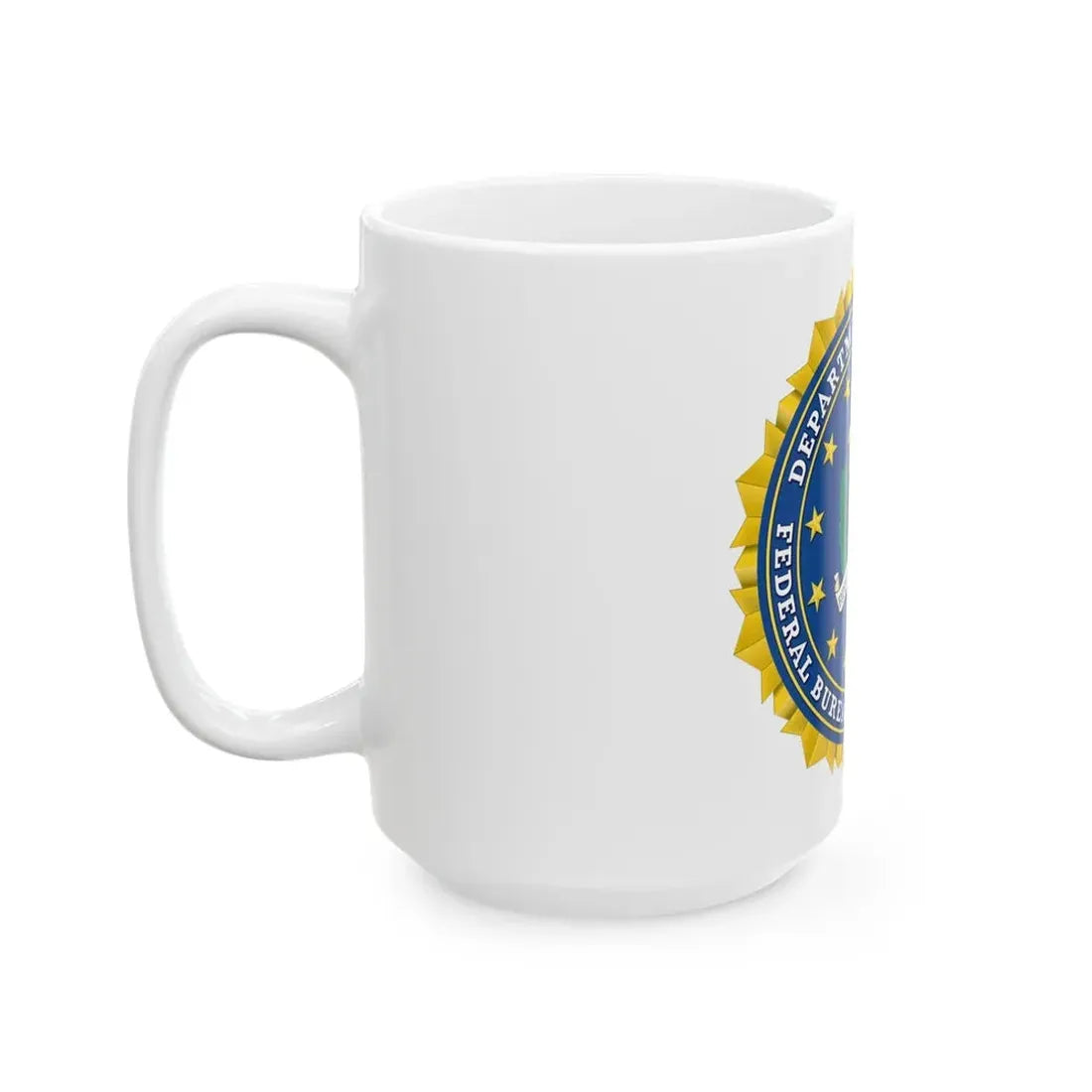 Seal of the Federal Bureau of Investigation - White Coffee Mug - Go Mug Yourself