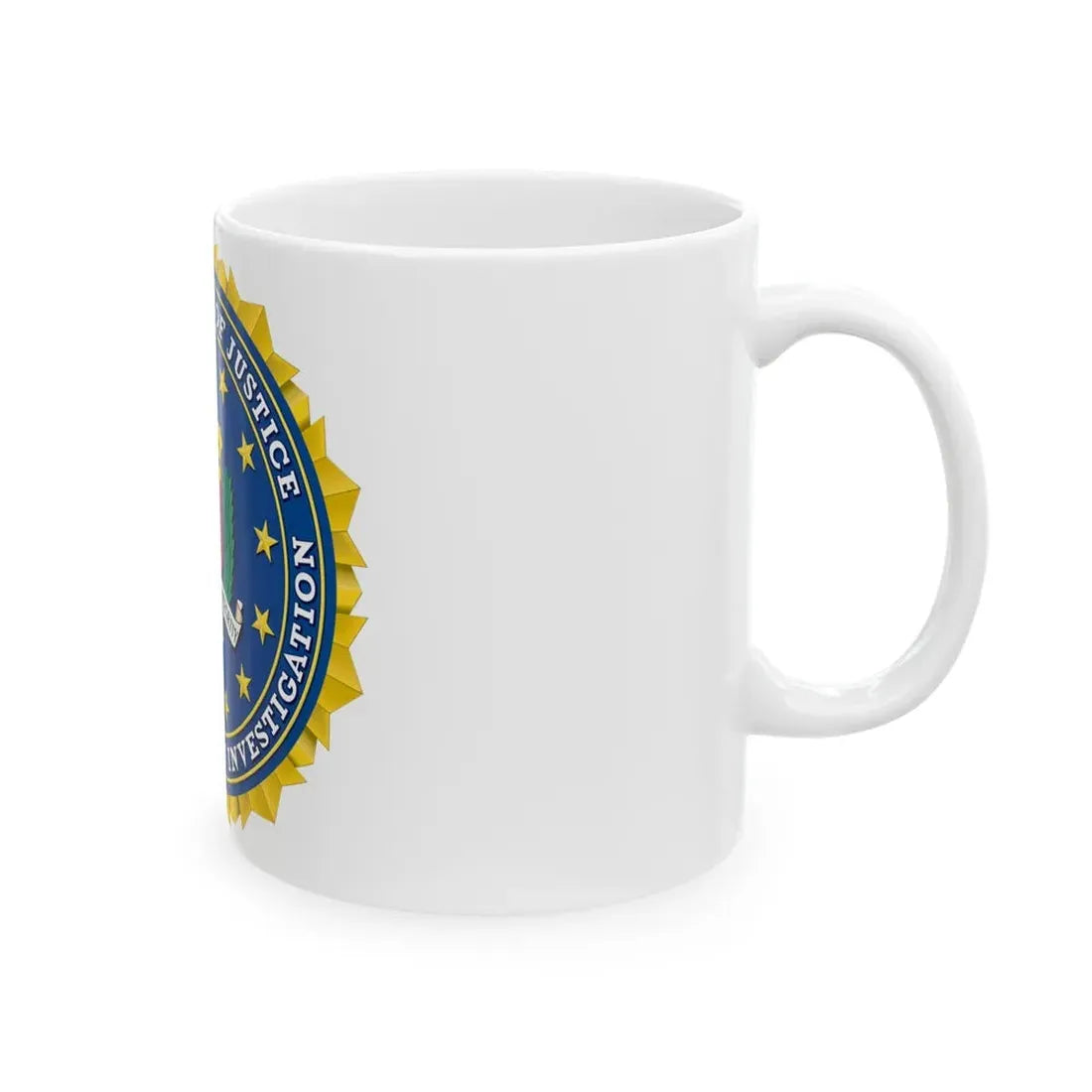 Seal of the Federal Bureau of Investigation - White Coffee Mug - Go Mug Yourself