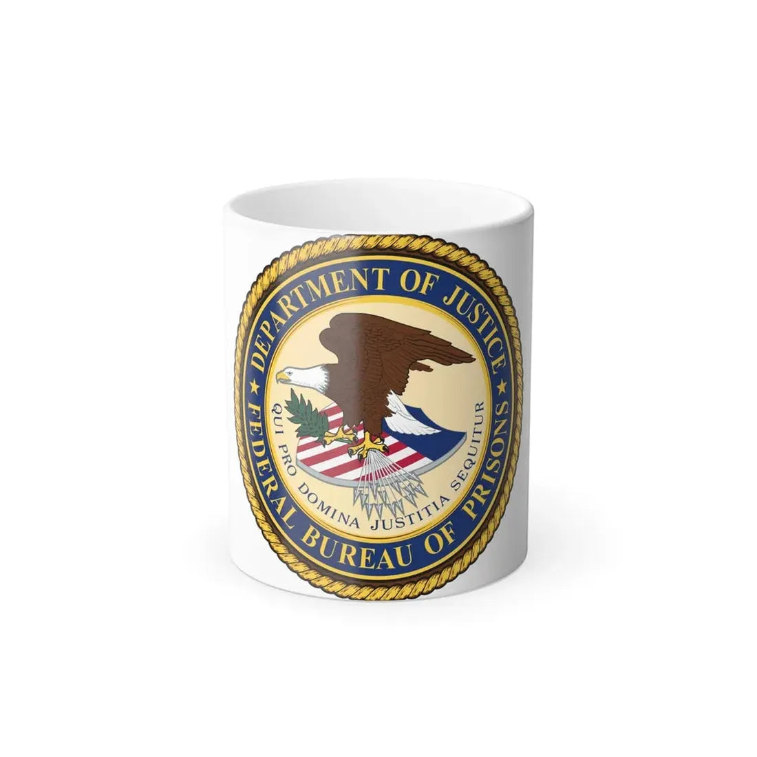 Seal of the Federal Bureau of Prisons - Color Changing Coffee Mug 11oz - Go Mug Yourself