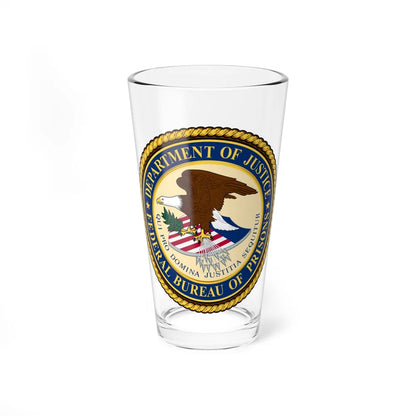 Seal of the Federal Bureau of Prisons - Pint Glass 16oz-16oz-Go Mug Yourself