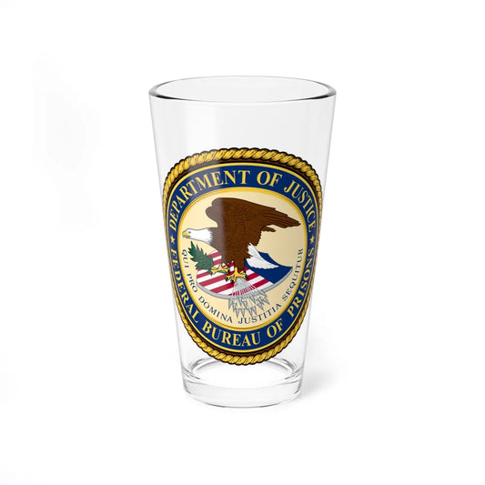 Seal of the Federal Bureau of Prisons - Pint Glass 16oz-16oz-Go Mug Yourself