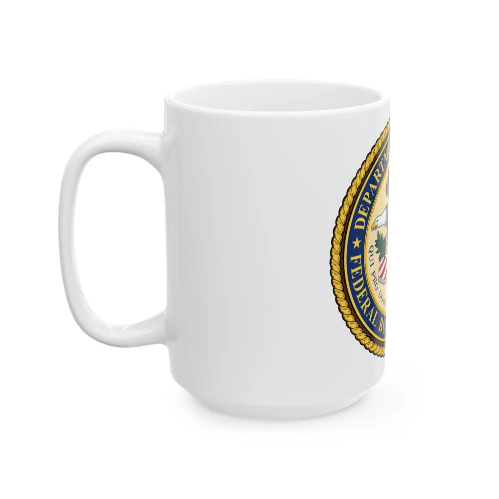 Seal of the Federal Bureau of Prisons - White Coffee Mug-Go Mug Yourself