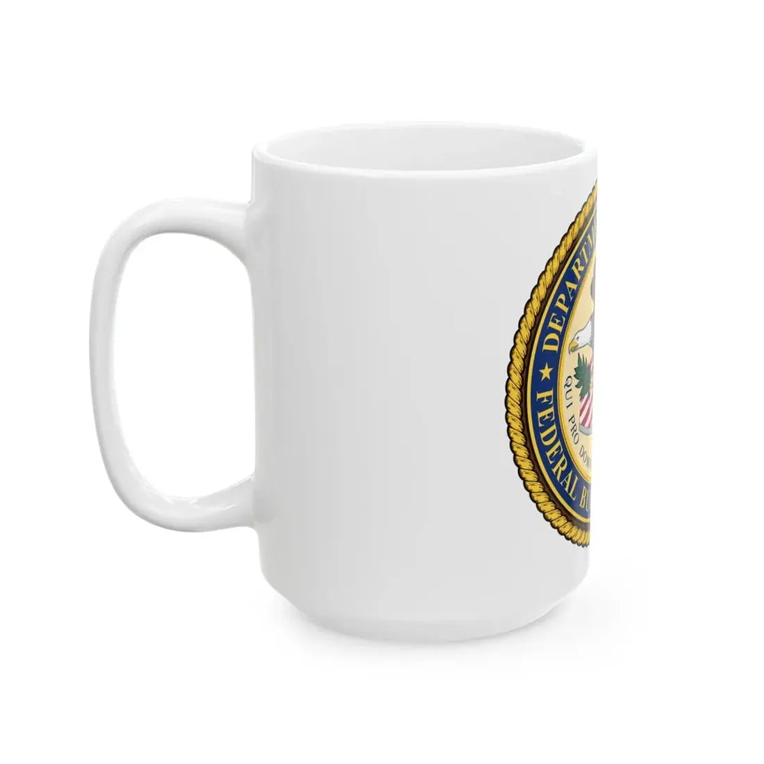 Seal of the Federal Bureau of Prisons - White Coffee Mug - Go Mug Yourself