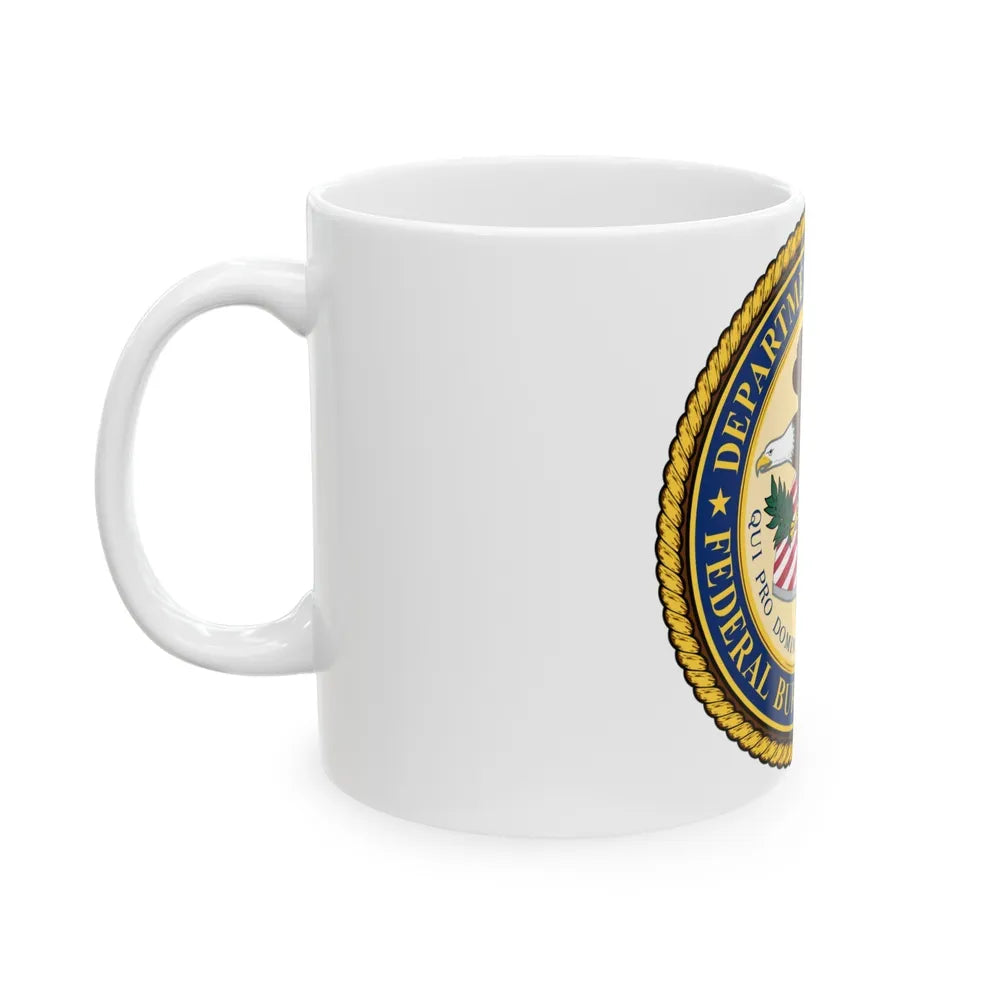 Seal of the Federal Bureau of Prisons - White Coffee Mug-Go Mug Yourself