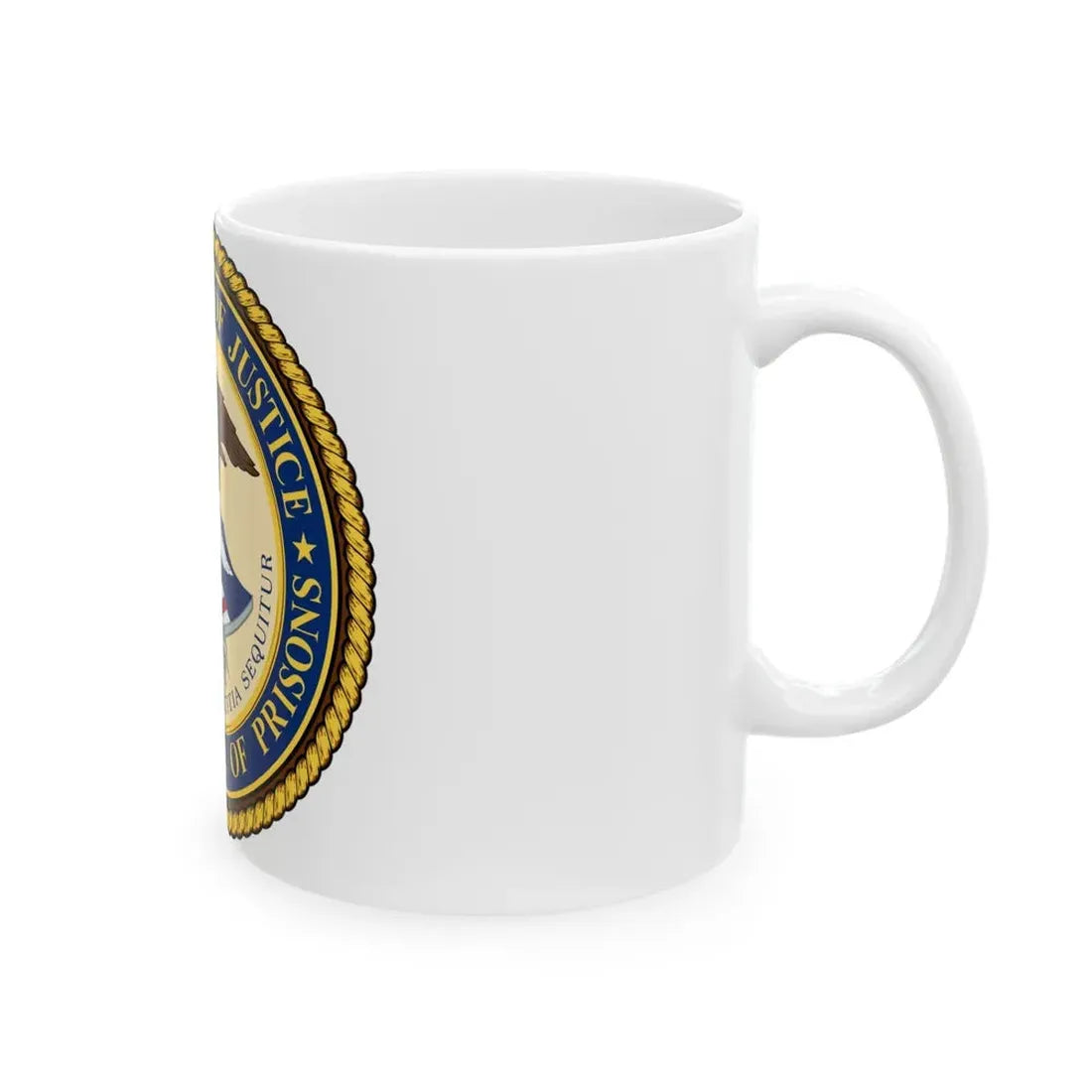 Seal of the Federal Bureau of Prisons - White Coffee Mug - Go Mug Yourself