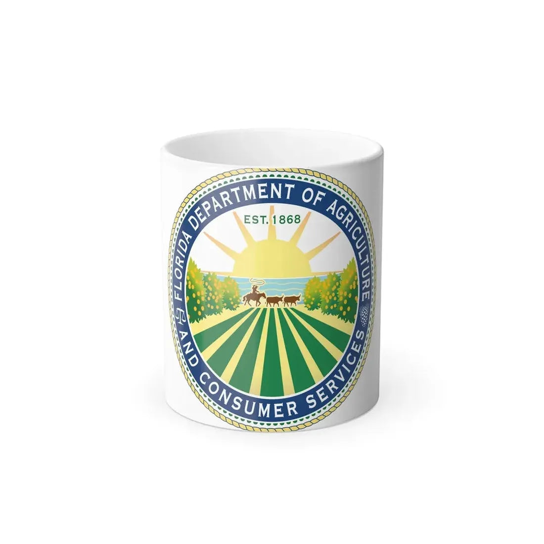 Seal of the Florida Department of Agriculture - Color Changing Coffee Mug 11oz - Go Mug Yourself