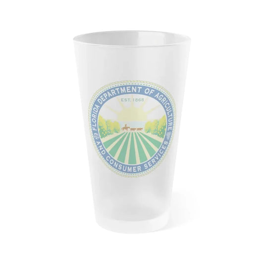 Seal of the Florida Department of Agriculture - Frosted Pint Glass 16oz 16oz Frosted - Go Mug Yourself