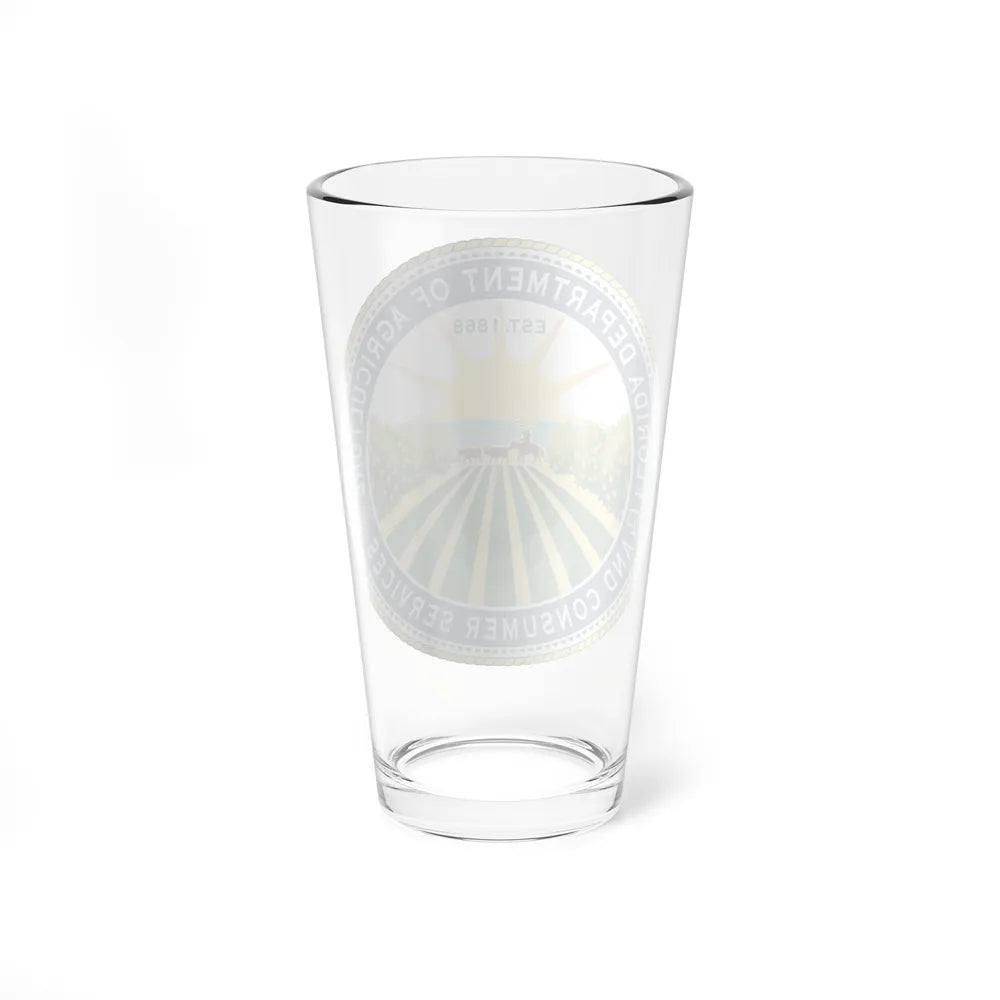 Seal of the Florida Department of Agriculture - Pint Glass 16oz-Go Mug Yourself