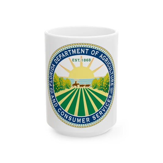 Seal of the Florida Department of Agriculture - White Coffee Mug-15oz-Go Mug Yourself