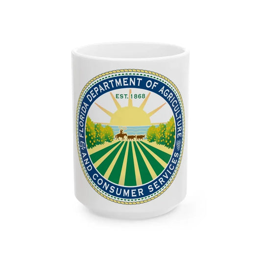 Seal of the Florida Department of Agriculture - White Coffee Mug 15oz - Go Mug Yourself