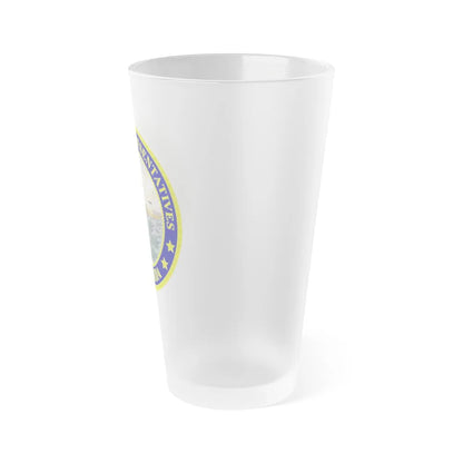 Seal of the Florida House of Representatives - Frosted Pint Glass 16oz-Go Mug Yourself