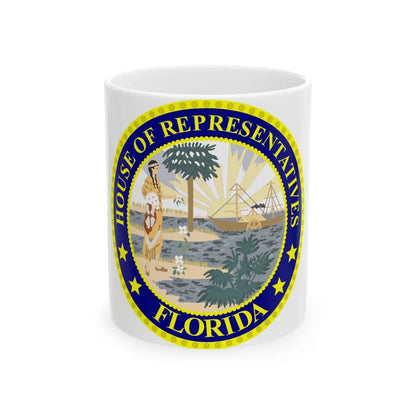 Seal of the Florida House of Representatives - White Coffee Mug-11oz-Go Mug Yourself