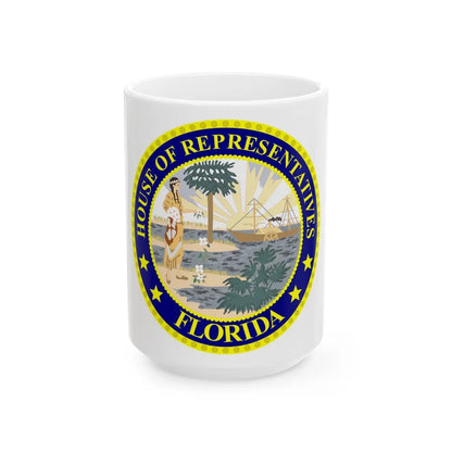 Seal of the Florida House of Representatives - White Coffee Mug-15oz-Go Mug Yourself