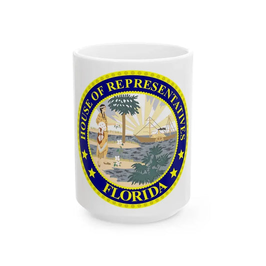Seal of the Florida House of Representatives - White Coffee Mug 15oz - Go Mug Yourself