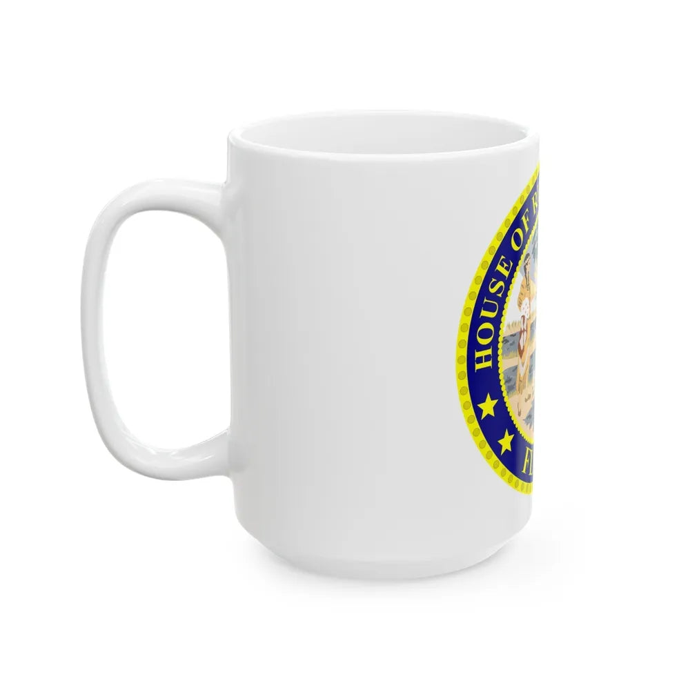 Seal of the Florida House of Representatives - White Coffee Mug-Go Mug Yourself