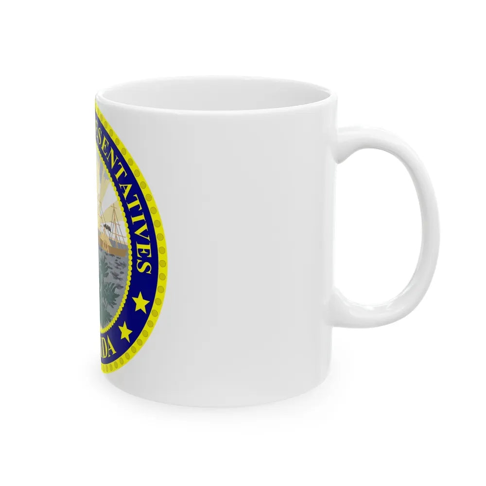 Seal of the Florida House of Representatives - White Coffee Mug-Go Mug Yourself