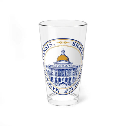 Seal of the General Court of Massachusetts v2 - Pint Glass 16oz-16oz-Go Mug Yourself