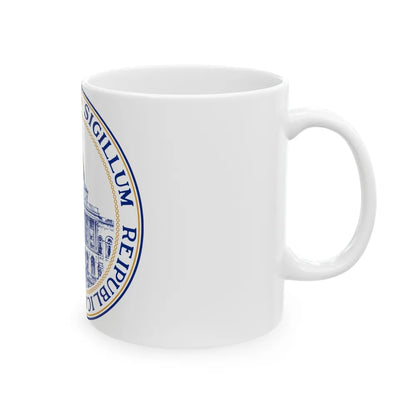 Seal of the General Court of Massachusetts v2 - White Coffee Mug-Go Mug Yourself