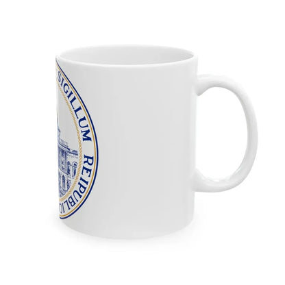 Seal of the General Court of Massachusetts v2 - White Coffee Mug - Go Mug Yourself