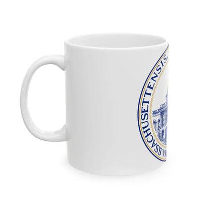 Seal of the General Court of Massachusetts v2 - White Coffee Mug - Go Mug Yourself