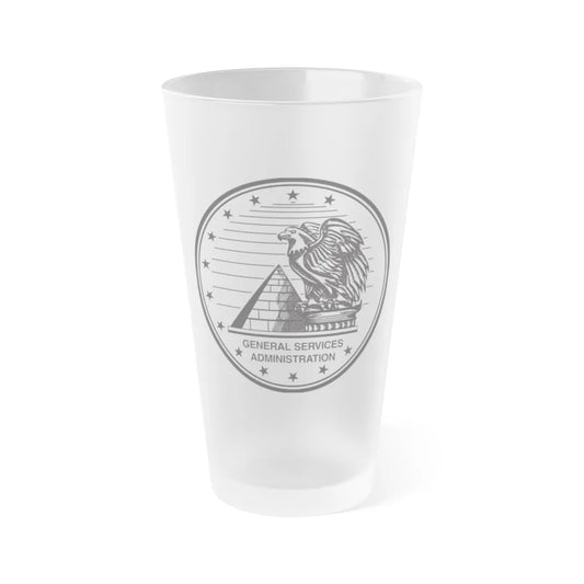 Seal of the General Services Administration - Frosted Pint Glass 16oz-16oz-Frosted-Go Mug Yourself