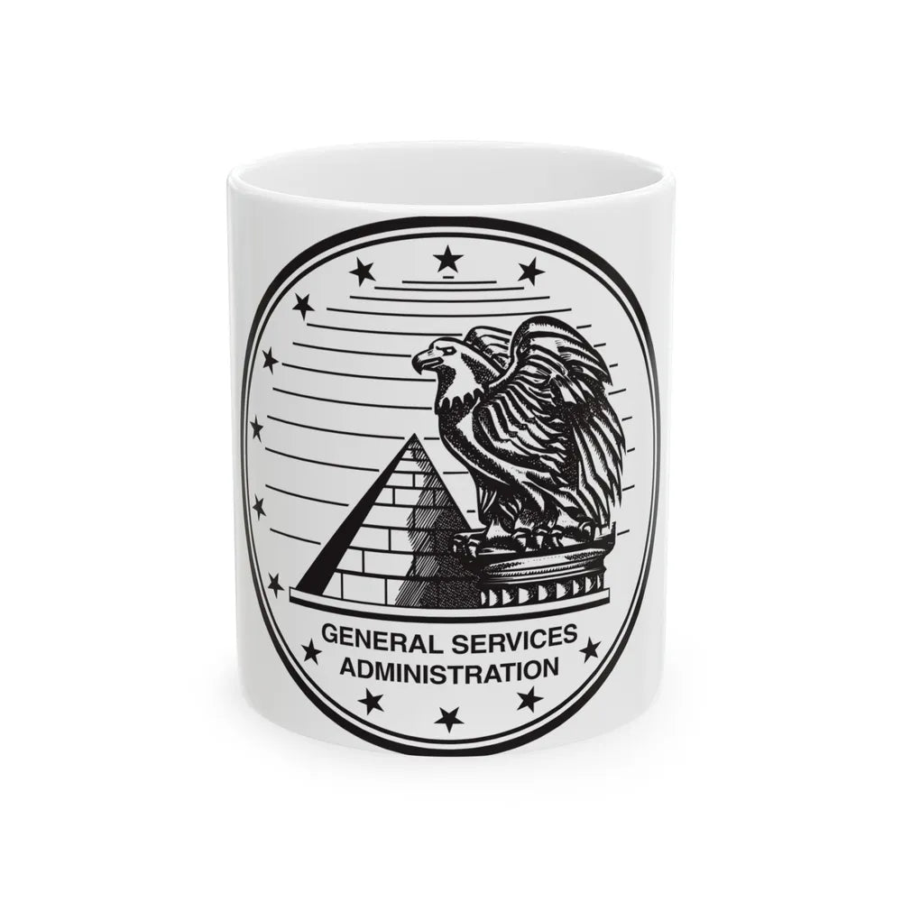 Seal of the General Services Administration - White Coffee Mug-11oz-Go Mug Yourself