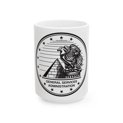 Seal of the General Services Administration - White Coffee Mug 15oz - Go Mug Yourself