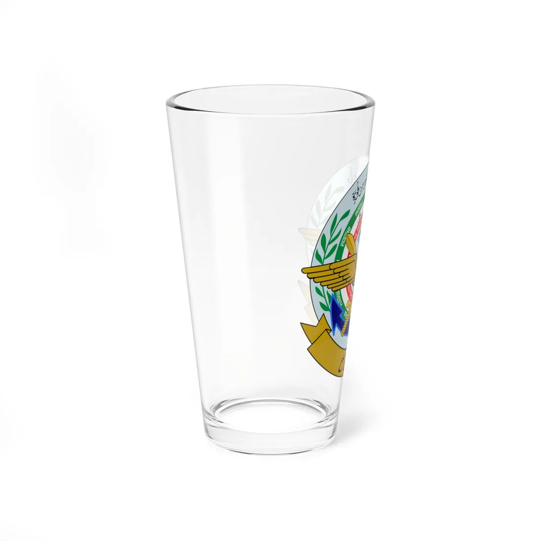 Seal of the General Staff of the Armed Forces of the Islamic Republic of Iran (Iran) (Coat of Arms) Pint Glass 16oz - Go Mug Yourself