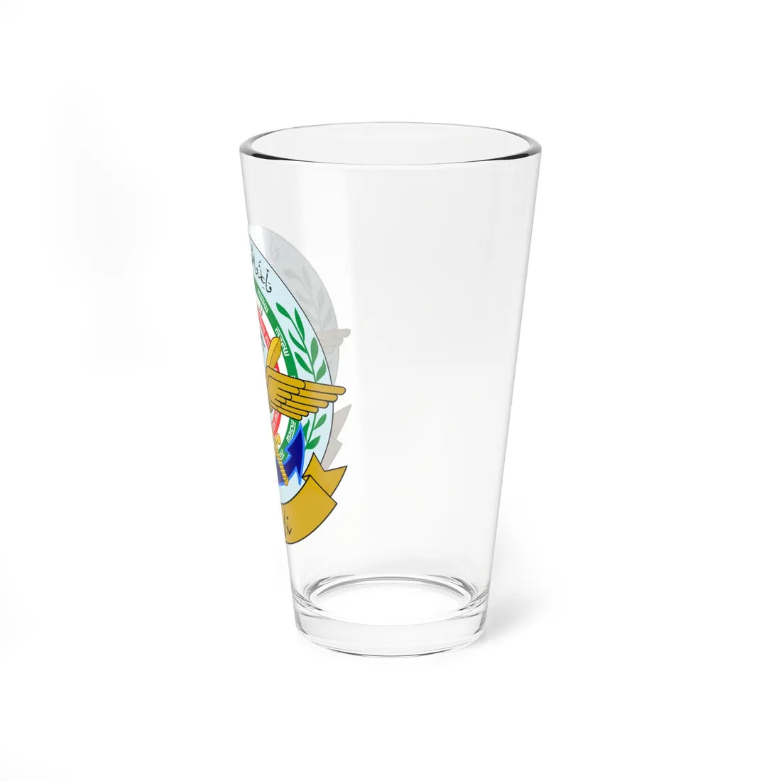 Seal of the General Staff of the Armed Forces of the Islamic Republic of Iran (Iran) (Coat of Arms) Pint Glass 16oz - Go Mug Yourself
