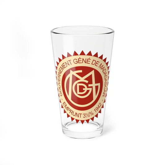 Seal of the Government-General of Madagascar 1942 (Madagascar) (Coat of Arms) Pint Glass 16oz 16oz - Go Mug Yourself
