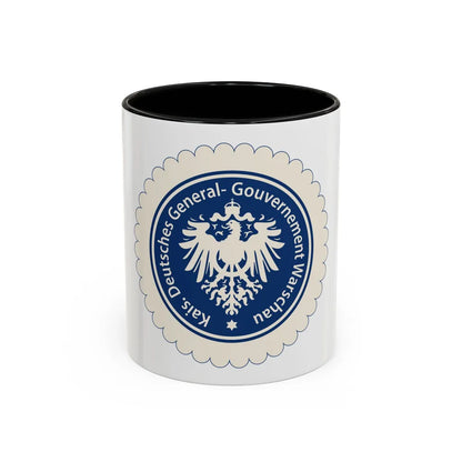 Seal of the Government-General of Warsaw - Accent Coffee Mug 11oz Black - Go Mug Yourself
