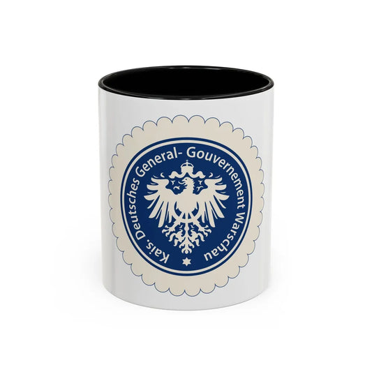 Seal of the Government-General of Warsaw - Accent Coffee Mug 11oz Black - Go Mug Yourself