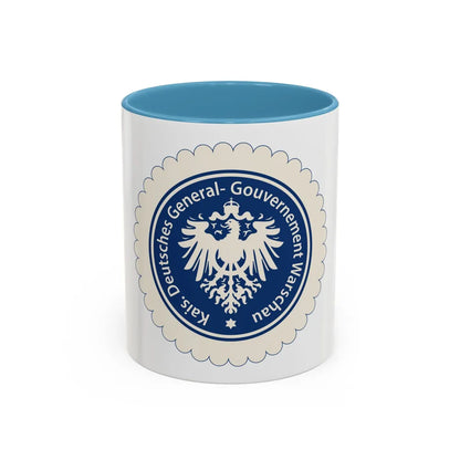 Seal of the Government-General of Warsaw - Accent Coffee Mug 11oz Light Blue - Go Mug Yourself