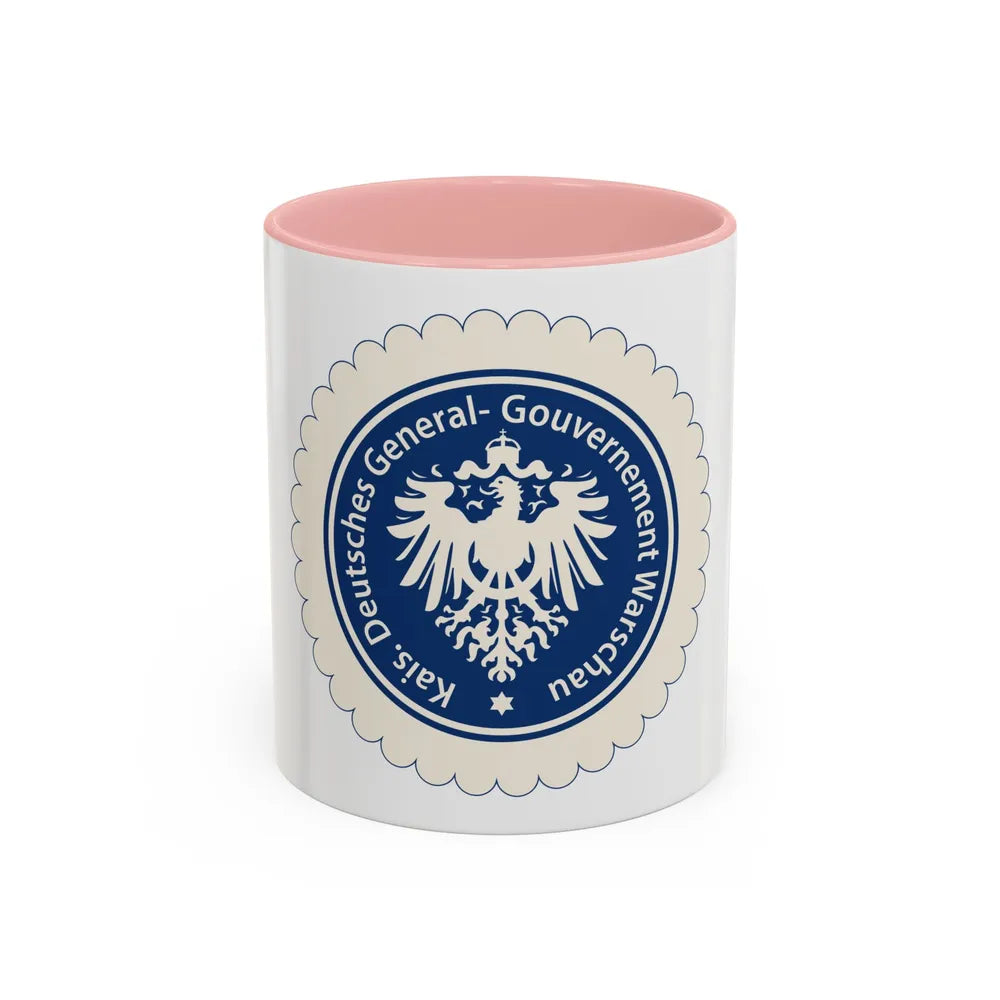 Seal of the Government-General of Warsaw - Accent Coffee Mug 11oz Pink - Go Mug Yourself