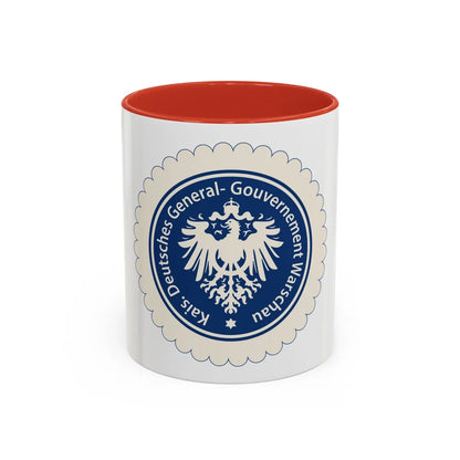 Seal of the Government-General of Warsaw - Accent Coffee Mug 11oz Red - Go Mug Yourself