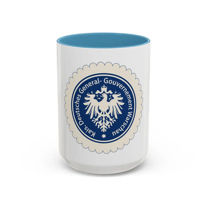 Seal of the Government-General of Warsaw - Accent Coffee Mug 15oz Light Blue - Go Mug Yourself