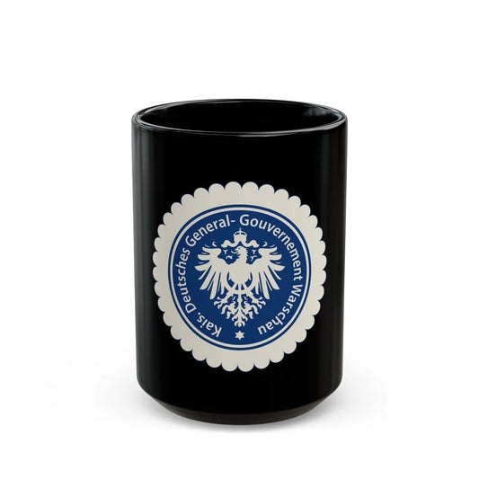 Seal of the Government-General of Warsaw - Black Coffee Mug-15oz-Go Mug Yourself