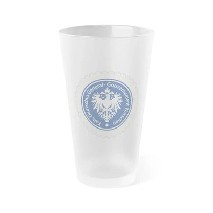 Seal of the Government-General of Warsaw - Frosted Pint Glass 16oz 16oz Frosted - Go Mug Yourself