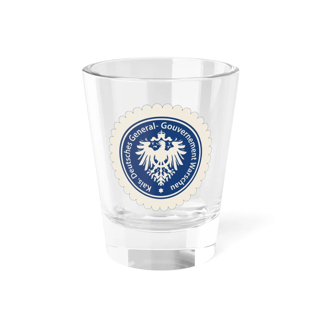 Seal of the Government-General of Warsaw (Poland) (Coat of Arms) Shot Glass 1.5oz 1.5oz - Go Mug Yourself