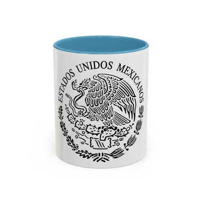 Seal of the Government of Mexico 2 - Accent Coffee Mug 11oz Light Blue - Go Mug Yourself