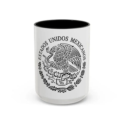 Seal of the Government of Mexico 2 - Accent Coffee Mug 15oz Black - Go Mug Yourself