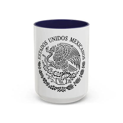 Seal of the Government of Mexico 2 - Accent Coffee Mug 15oz Navy - Go Mug Yourself