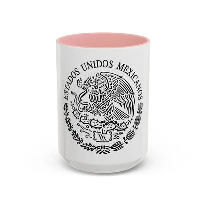 Seal of the Government of Mexico 2 - Accent Coffee Mug 15oz Pink - Go Mug Yourself