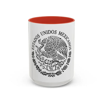 Seal of the Government of Mexico 2 - Accent Coffee Mug 15oz Red - Go Mug Yourself