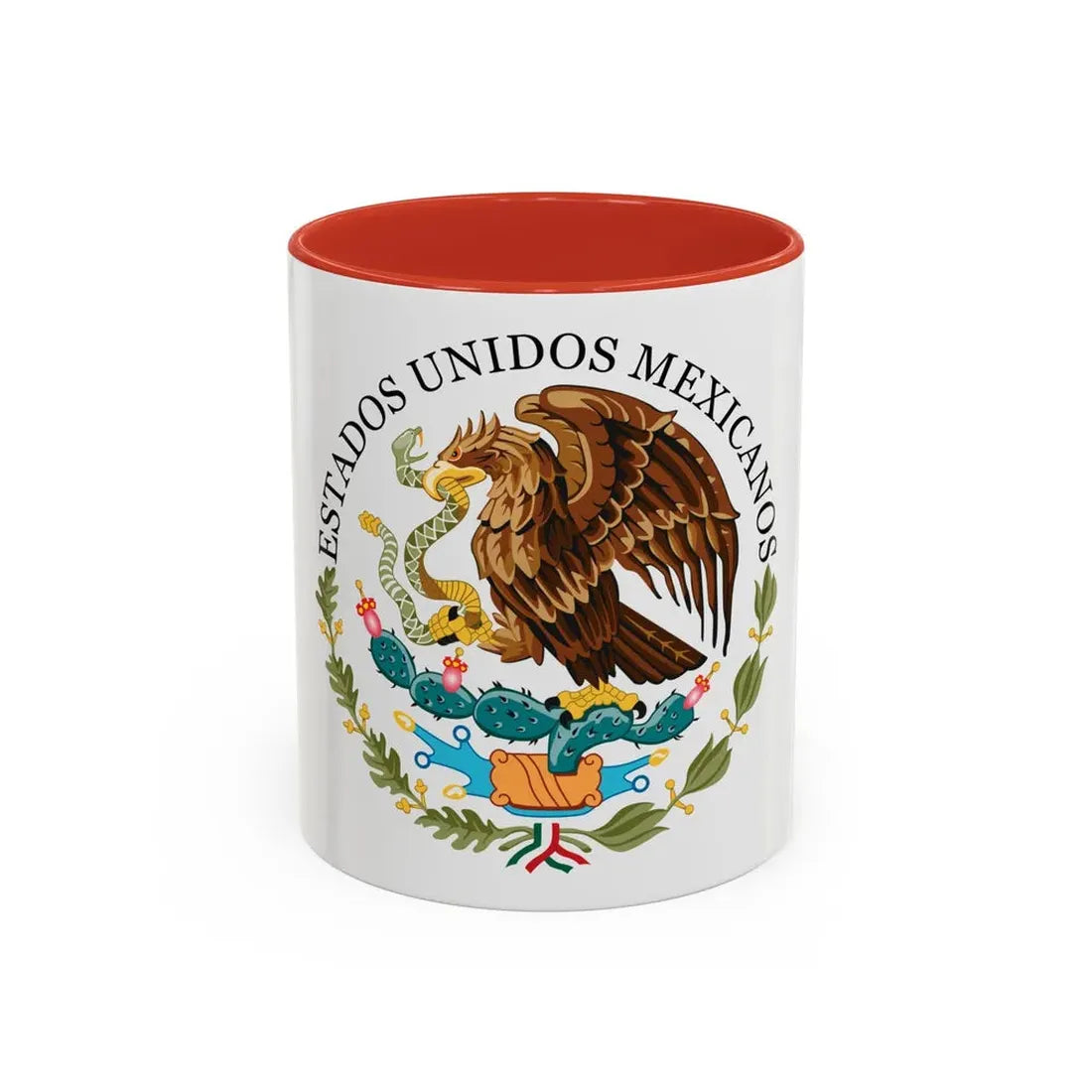 Seal of the Government of Mexico - Accent Coffee Mug 11oz Red - Go Mug Yourself