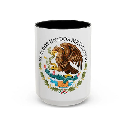 Seal of the Government of Mexico - Accent Coffee Mug 15oz Black - Go Mug Yourself