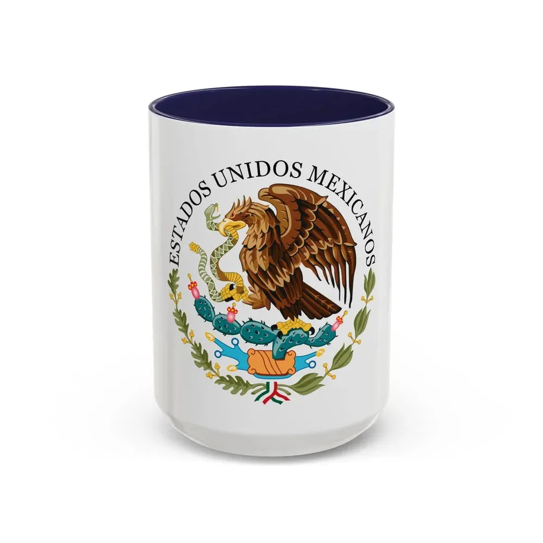Seal of the Government of Mexico - Accent Coffee Mug 15oz Navy - Go Mug Yourself